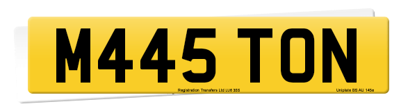 Registration number M445 TON